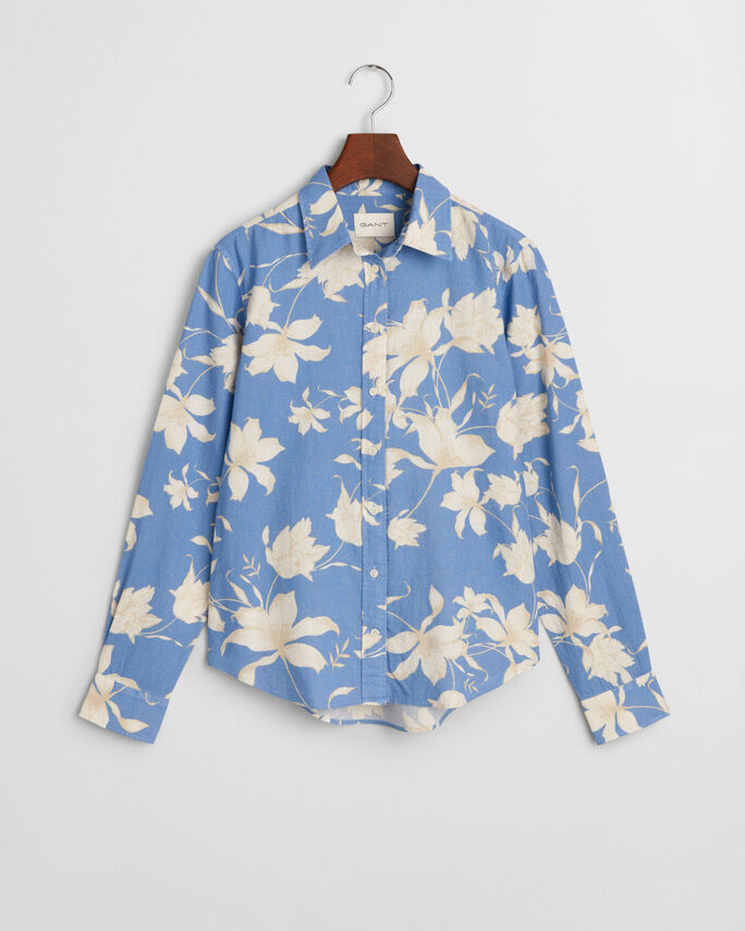 Chemise coupe regular en lin avec imprimé floral - GANT