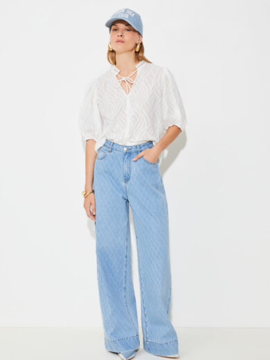 Jean taille haute jacquard - SUNCOO