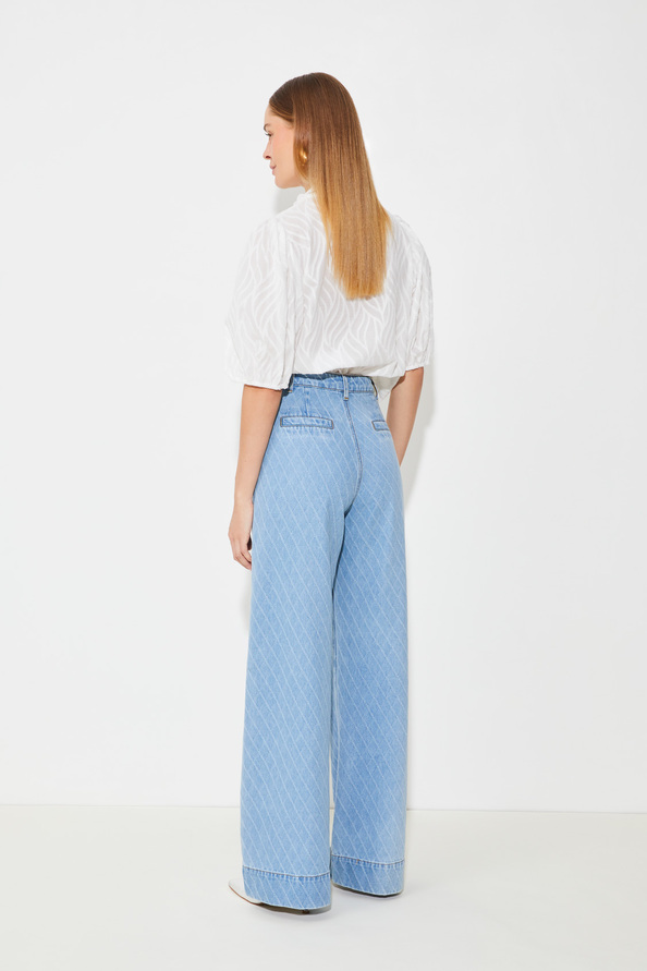 Jean taille haute jacquard - SUNCOO