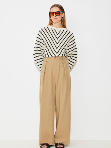 Pantalon large fluide à cordons - SUNCOO