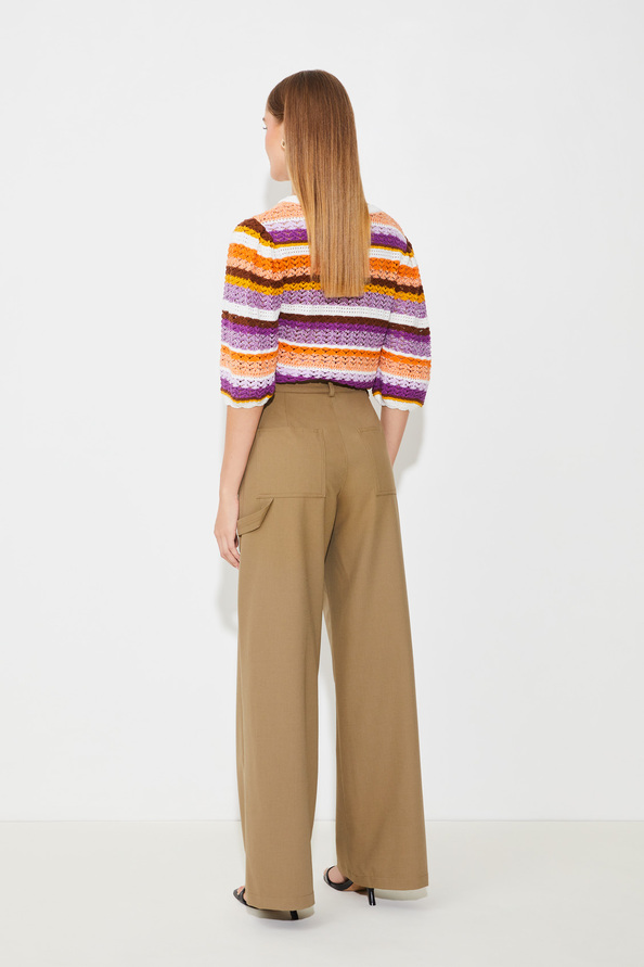 Pantalon large taille haute - SUNCOO