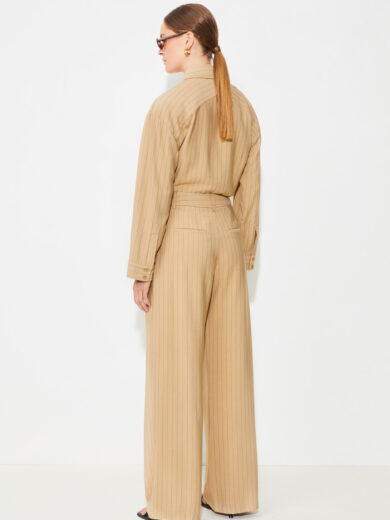 Pantalon tailleur à rayures - SUNCOO