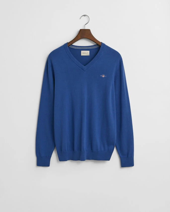 Pull col V en coton classique - GANT