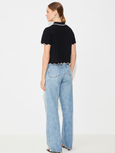Pull court polo bicolore - SUNCOO