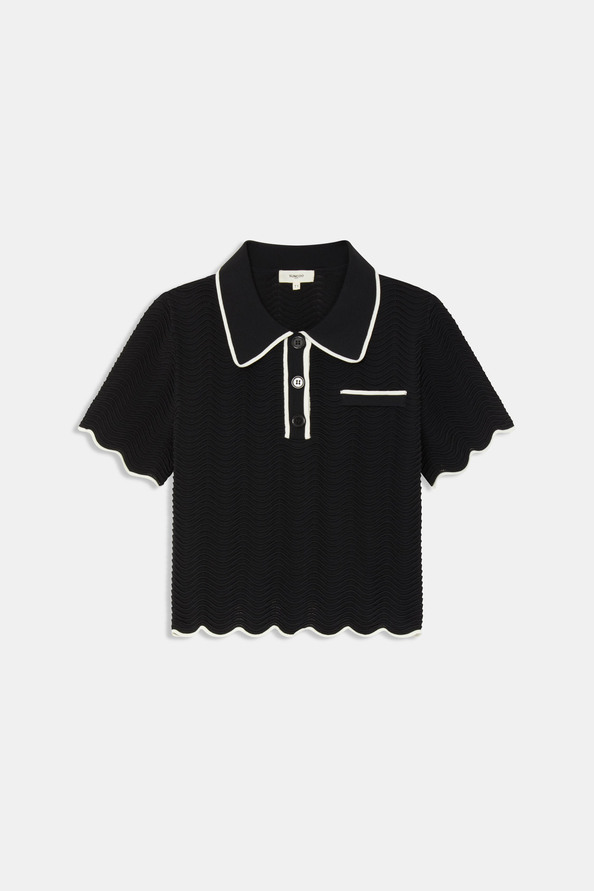 Pull court polo bicolore - SUNCOO