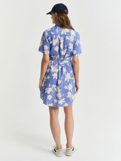 Robe-chemise en lin à imprimé floral - GANT