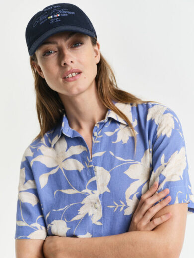 Robe-chemise en lin à imprimé floral - GANT