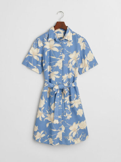 Robe-chemise en lin à imprimé floral - GANT