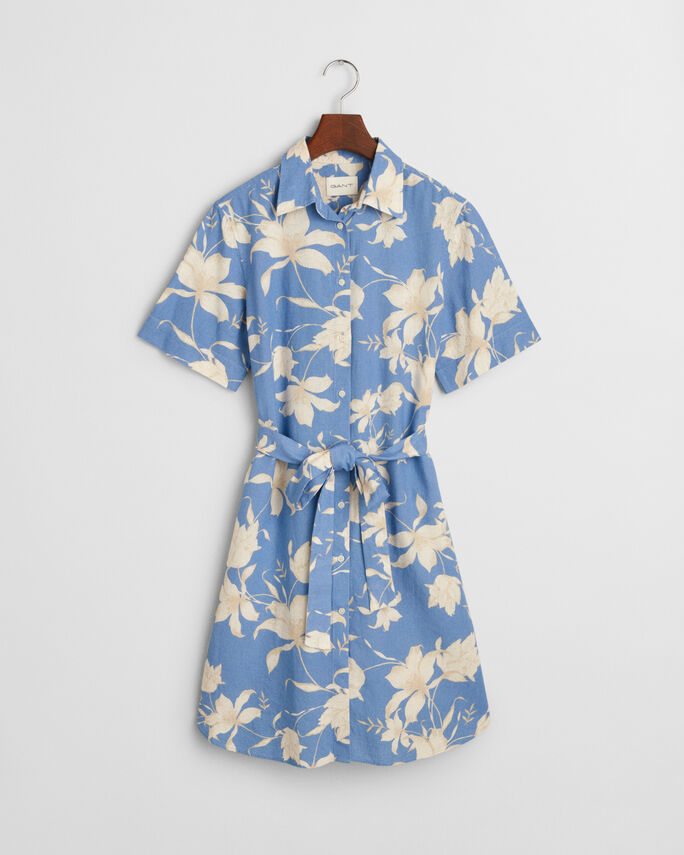 Robe-chemise en lin à imprimé floral - GANT