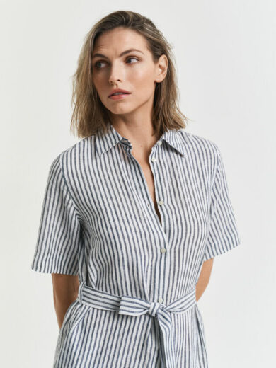 Robe-chemise en lin à rayures - GANT
