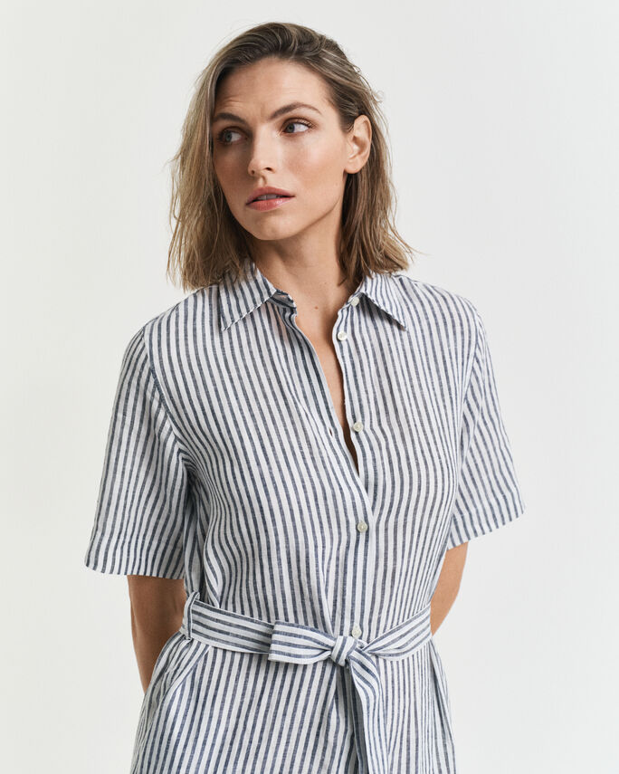 Robe-chemise en lin à rayures - GANT