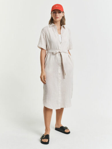 Robe-chemise en lin à rayures - GANT