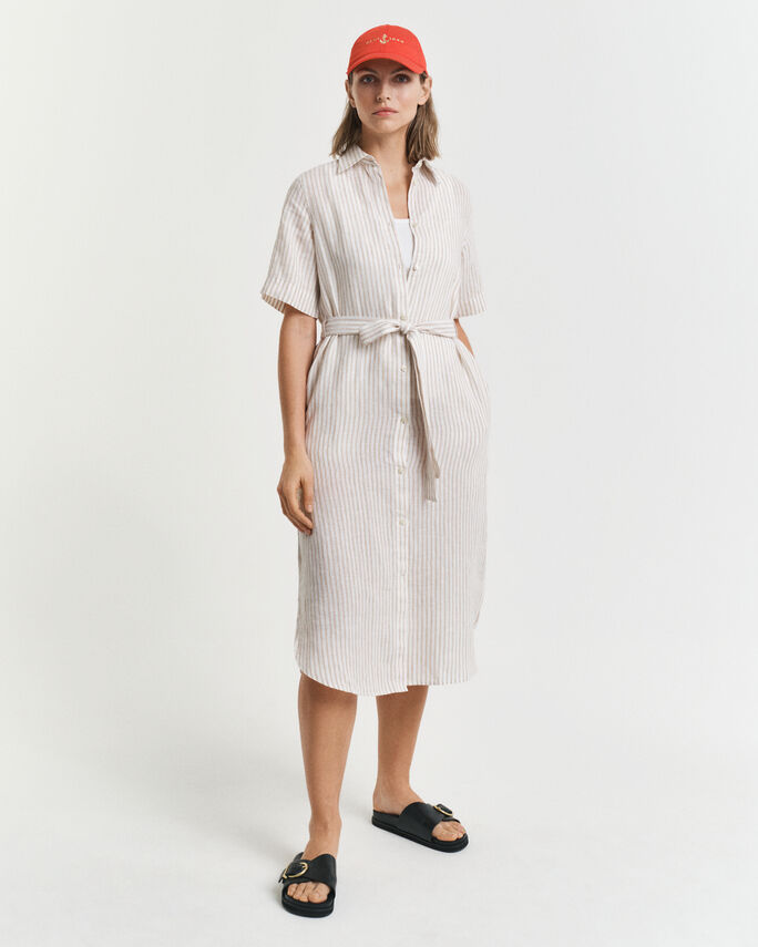 Robe-chemise en lin à rayures - GANT