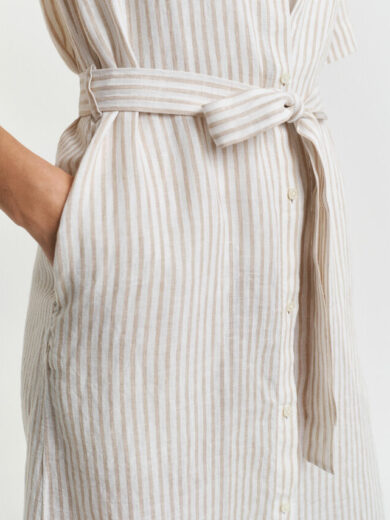 Robe-chemise en lin à rayures - GANT