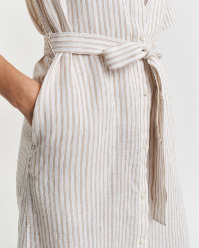 Robe-chemise en lin à rayures - GANT