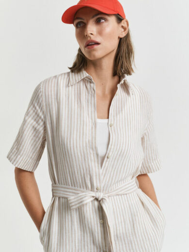 Robe-chemise en lin à rayures - GANT