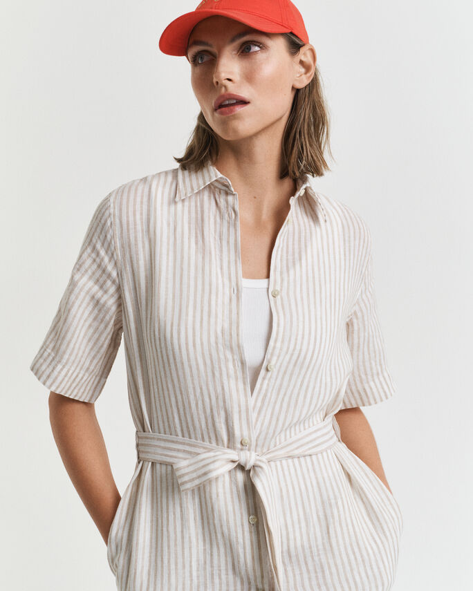 Robe-chemise en lin à rayures - GANT
