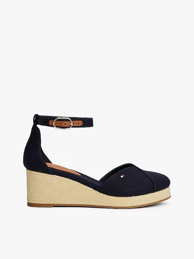 Sandales en toile à talon compensé - TOMMY HILFIGER