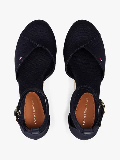 Sandales en toile à talon compensé - TOMMY HILFIGER