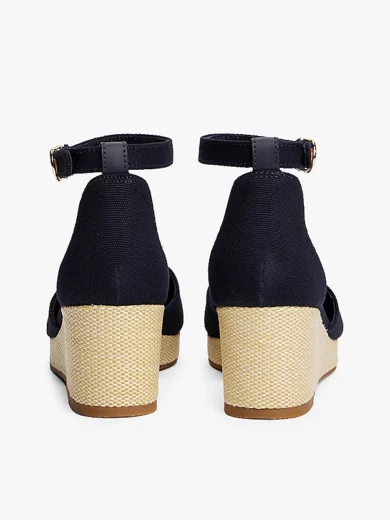 Sandales en toile à talon compensé - TOMMY HILFIGER