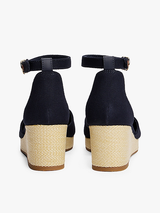 Sandales en toile à talon compensé - TOMMY HILFIGER