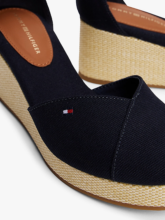 Sandales en toile à talon compensé - TOMMY HILFIGER