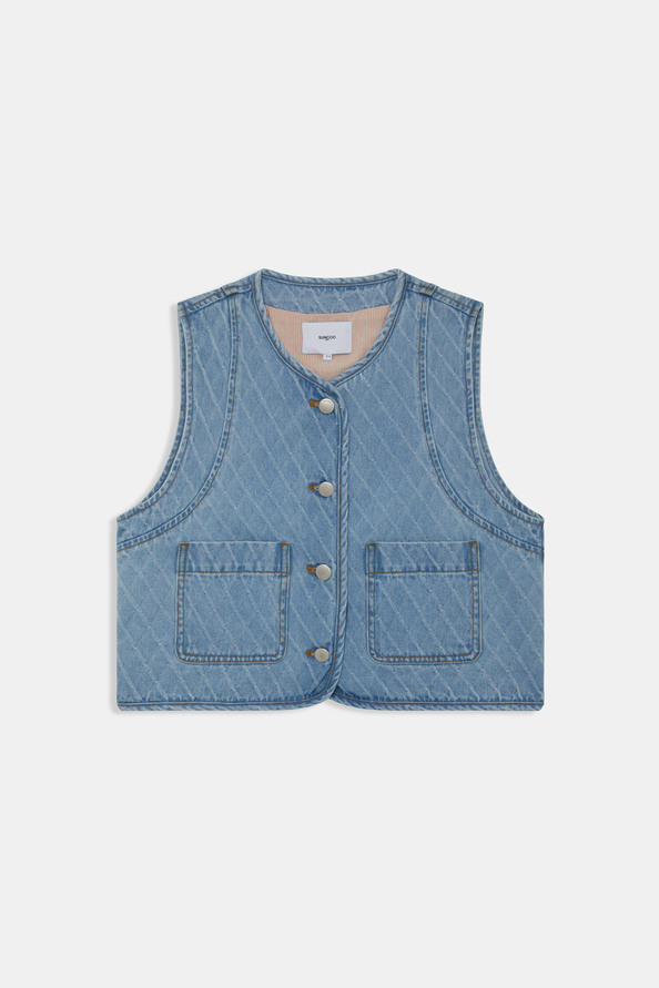 Veste courte en denim jacquard - SUNCOO