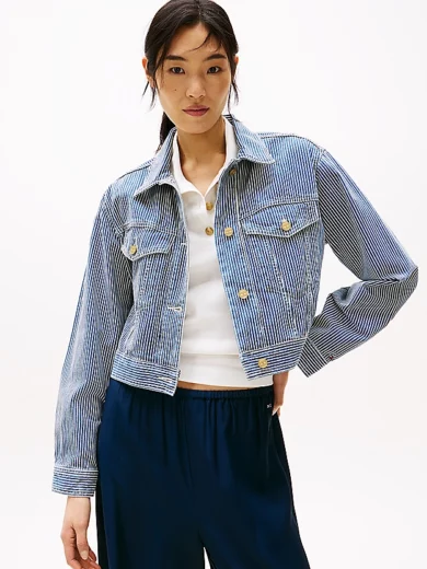Veste oversize en denim à logo - TOMMY HILFIGER