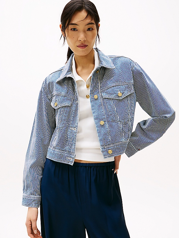 Veste oversize en denim à logo - TOMMY HILFIGER