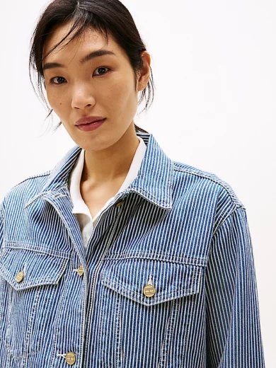 Veste oversize en denim à logo - TOMMY HILFIGER