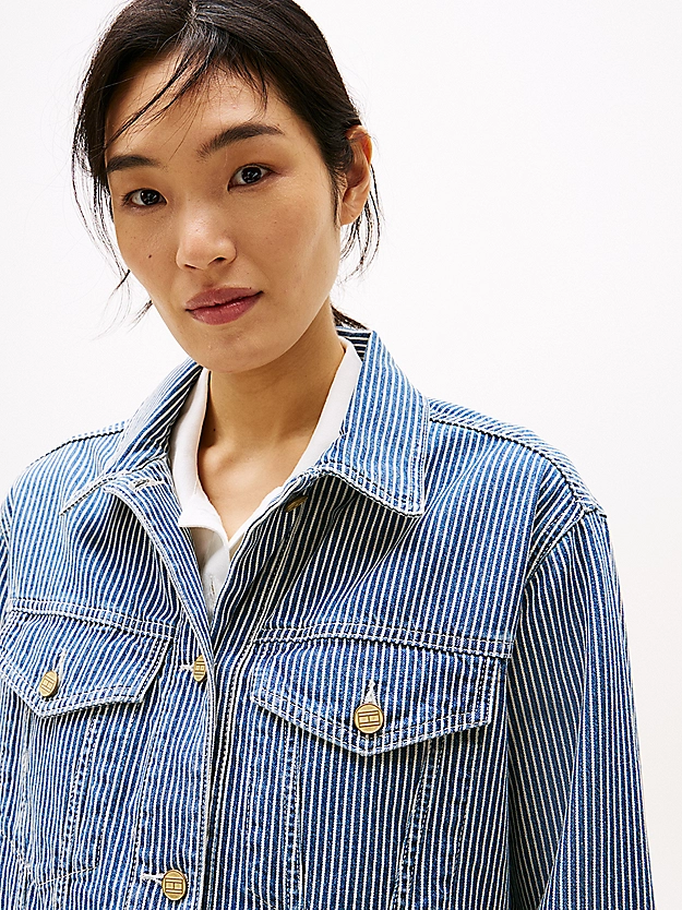 Veste oversize en denim à logo - TOMMY HILFIGER