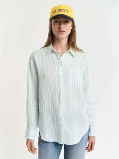 Chemise coupe décontractée en lin à rayures - GANT