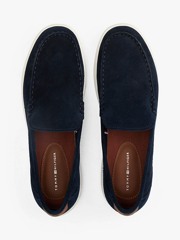 Mocassins Slip-on emblématiques en daim - TOMMY HILFIGER