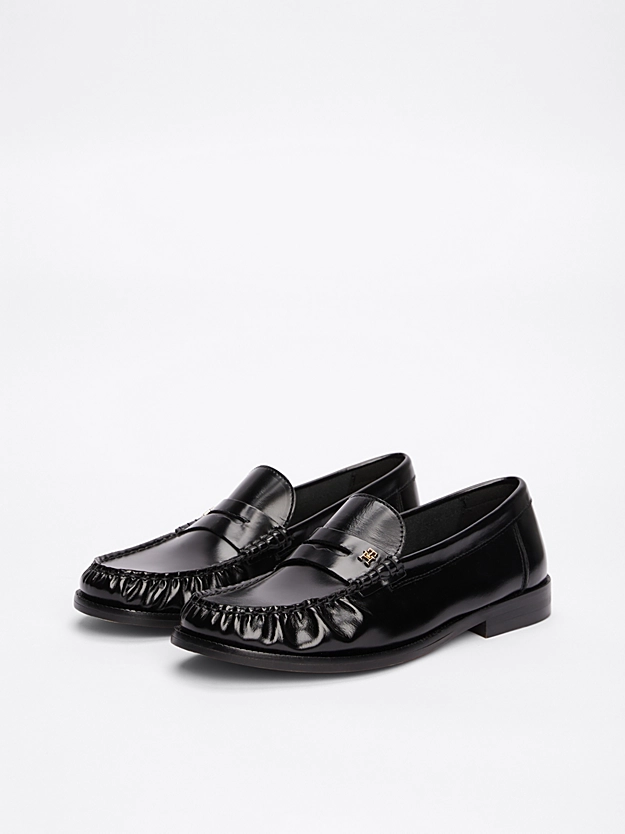 Mocassins en cuir à monogramme TH - TOMMY HILFIGER