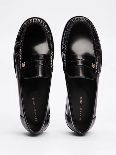 Mocassins en cuir à monogramme TH - TOMMY HILFIGER