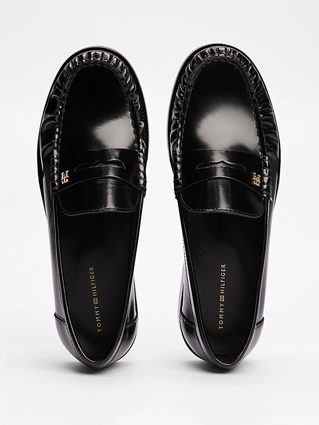 Mocassins en cuir à monogramme TH - TOMMY HILFIGER