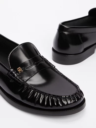 Mocassins en cuir à monogramme TH - TOMMY HILFIGER