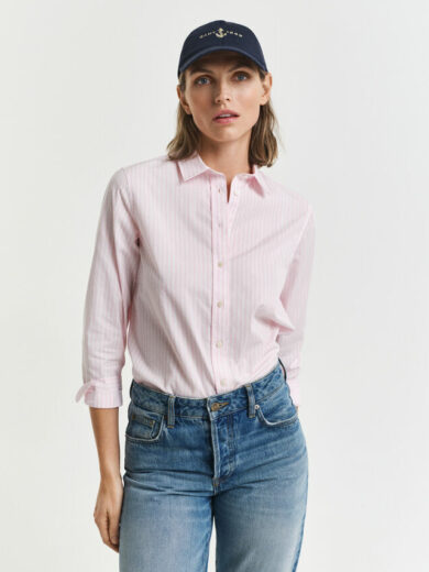 Chemise coupe regular en popeline à rayures - GANT