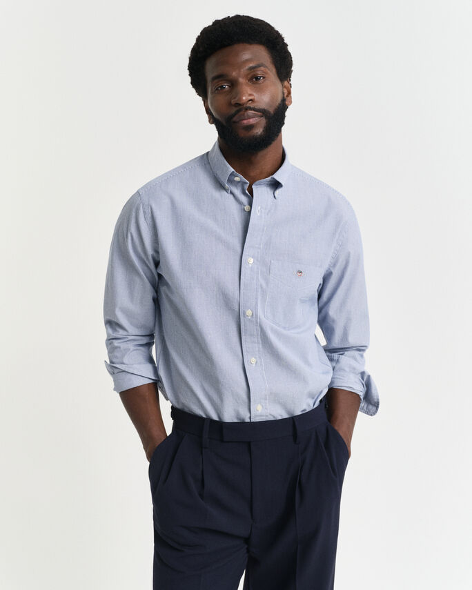 Chemise coupe regular à rayures et à pois dobby - GANT