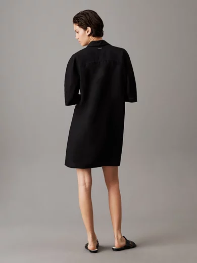 Robe-chemise en lin et lyocell - CALVIN KEIN