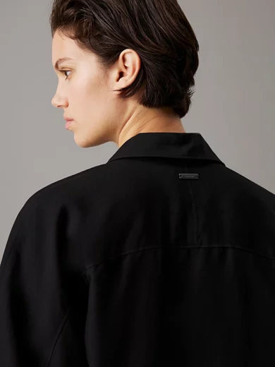 Robe-chemise en lin et lyocell - CALVIN KEIN
