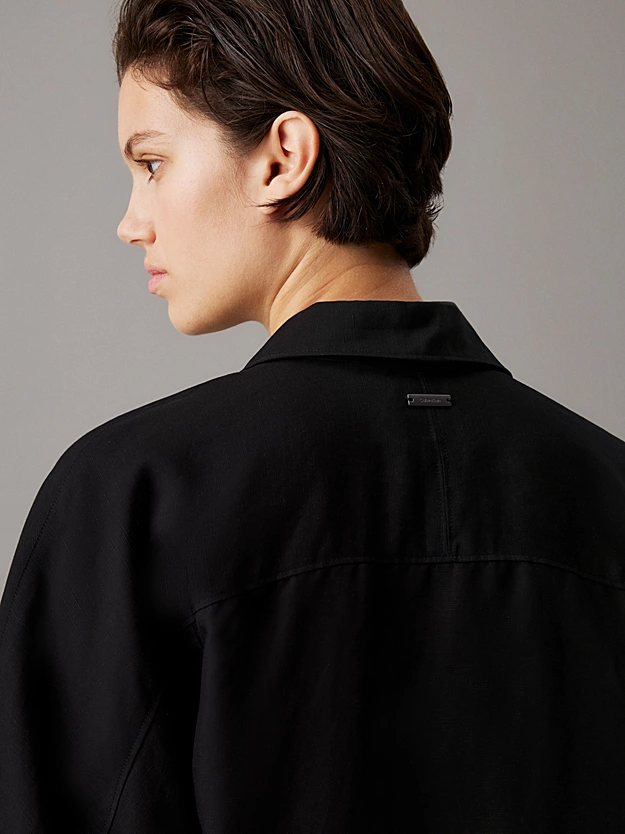 Robe-chemise en lin et lyocell - CALVIN KEIN