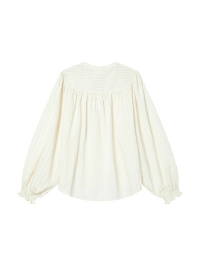 Blouse manches longues avec encolure à nouer - Grace&Mila