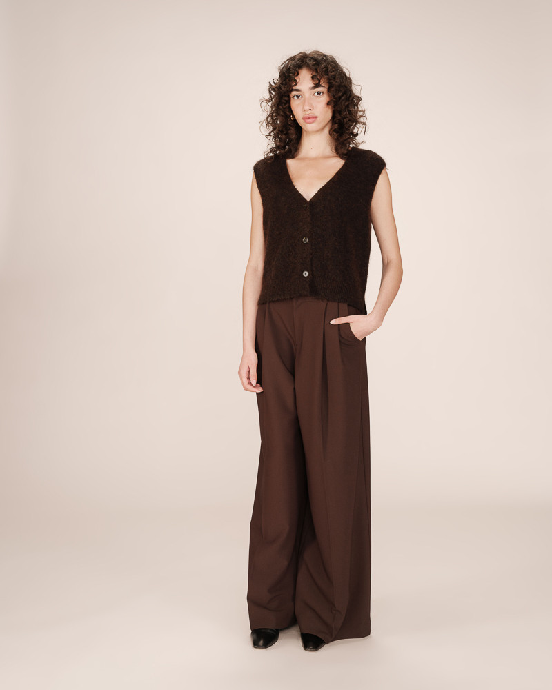 Cardigan sans manches en laine et mohair SANTA - Grace&Mila
