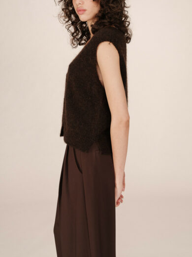 Cardigan sans manches en laine et mohair SANTA - Grace&Mila