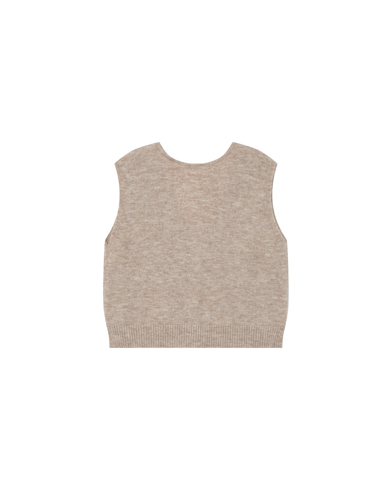 Cardigan sans manches en laine et mohair SANTA - Grace&Mila