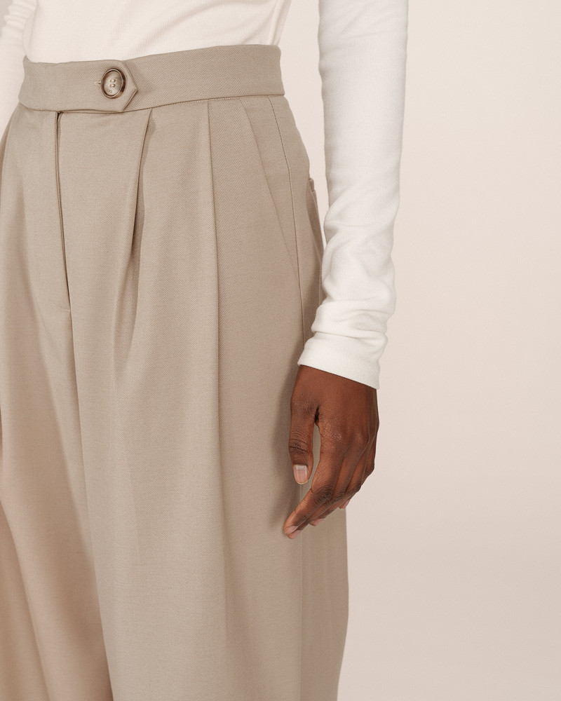 Pantalon de tailleur à plis STROKES - Grace&Mila