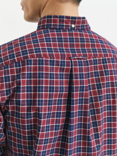 Chemise coupe regular classique en popeline à carreaux - GANT