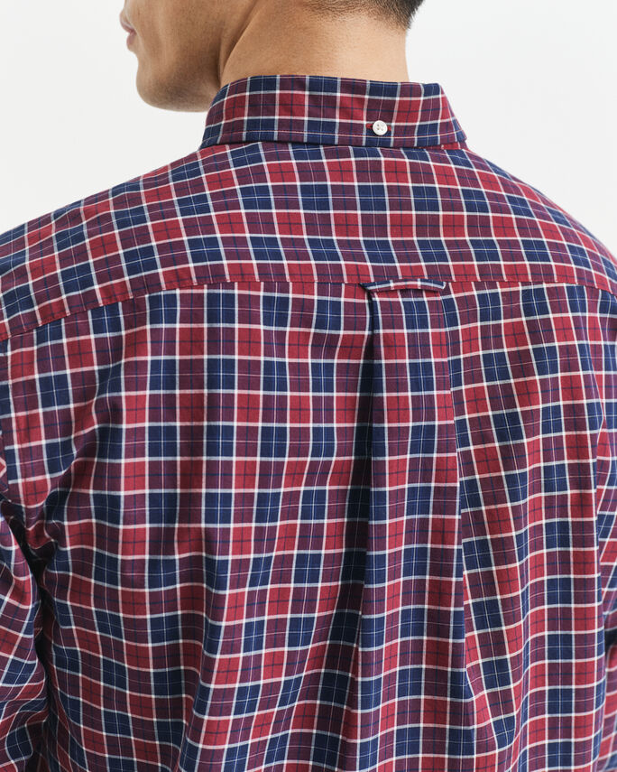 Chemise coupe regular classique en popeline à carreaux - GANT