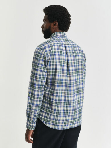 Chemise coupe regular en popeline à carreaux - GANT